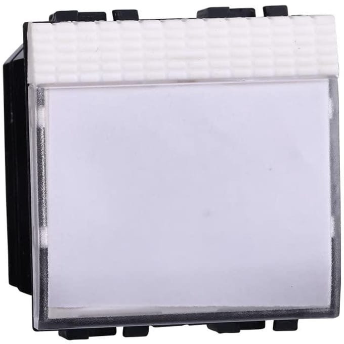 Naamplaat met bel - Drukknop module - Toegangscontrole - 2 modules vereist - 10A 250V - Wit