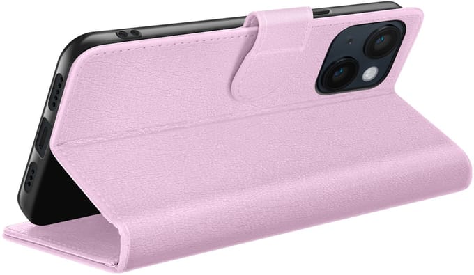 Zanae, Hoesje geschikt voor iPhone 14 Plus - Wallet Case & Magneetsluiting, Roze