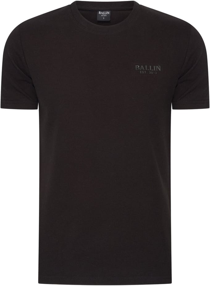 Heren Tee SS met Ballin Est. 2013 Pique T-Shirt Print - Zwart - Maat L