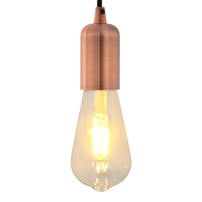 vidaXL Lamphouders 2 st rood brons E27