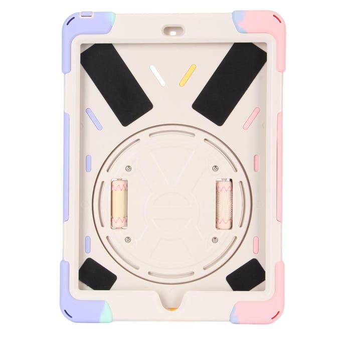 Tablet Hoesje Silicone Hard PC Nauwkeurige Uitsparingen Verstelbare Band Roterende Standaard Hoes voor IOS