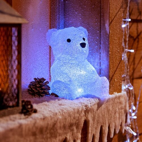 Feeric Verlichte Beer Figuur - 20 cm, Binnendecoratie