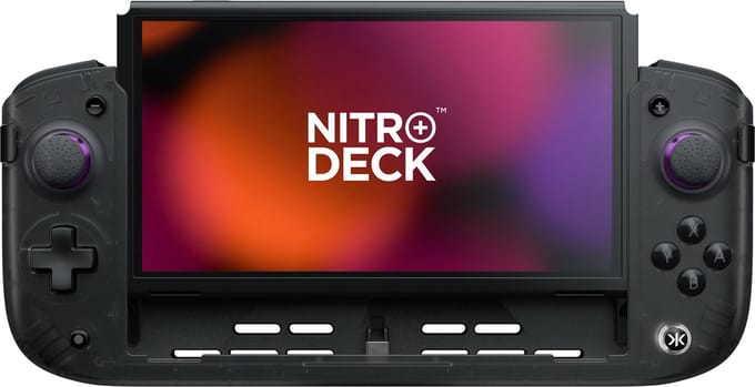 CRKD Nitro Deck+ Clear Black Edition - USB - Touchscreen - Analoog/digitaal - Nintendo Switch - Zwart