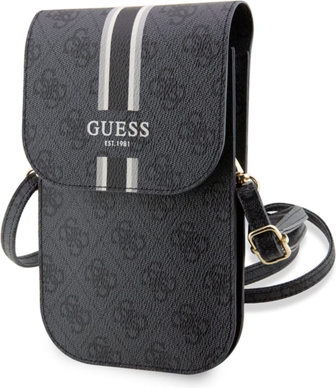 Guess 4G Printed Stripe Heuptas (Scherm tot 7 Inch) - Zwart