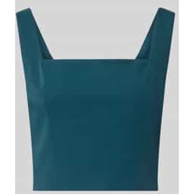 Cropped top met carré-halslijn en ritssluiting aan de achterkant