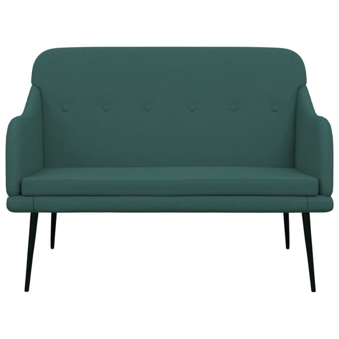 vidaXL - Bankje - 110x76x80 - cm - stof - donkergroen