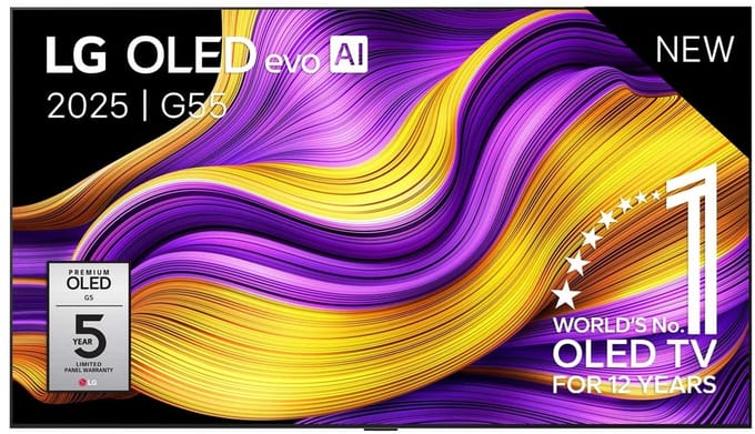 65 inch LG OLED evo AI G5 4K Smart TV 2025 - OLED65G55LW