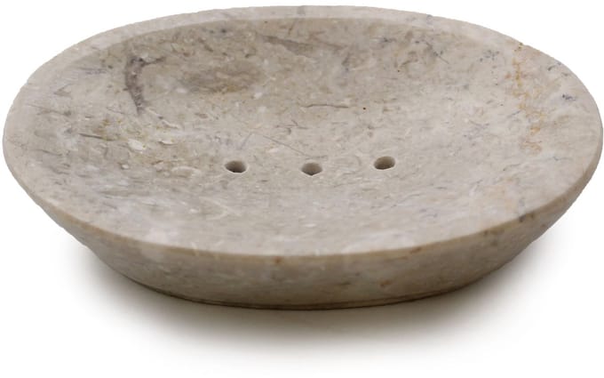 Classic Oval Cream Marble Soap Dish