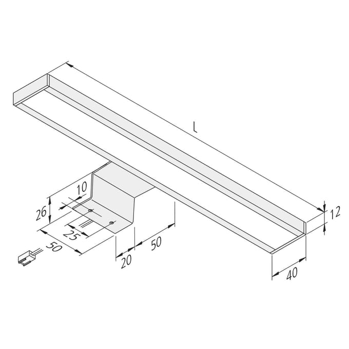 Hera LED kastlamp Lugano 3.000K, 90 cm
