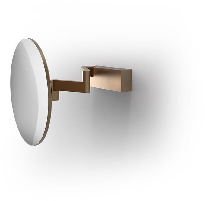 Cosmetische spiegel - VISION R UNLIT 5x, mat koper.