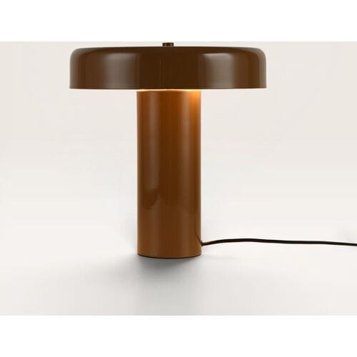 LUSENZ Arcene - Retro Tafellamp Bruin Metaal 30 cm - Dressoir lamp - Gecoat metaal - E14 fitting - Met aan/uit-schakelaar