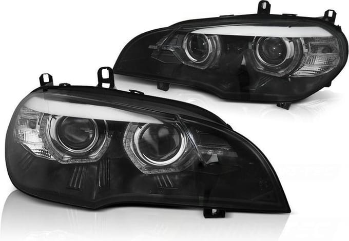 Koplampen Xenon BMW X5 E70 07-10 AE DRL LED ZWART AFS HID