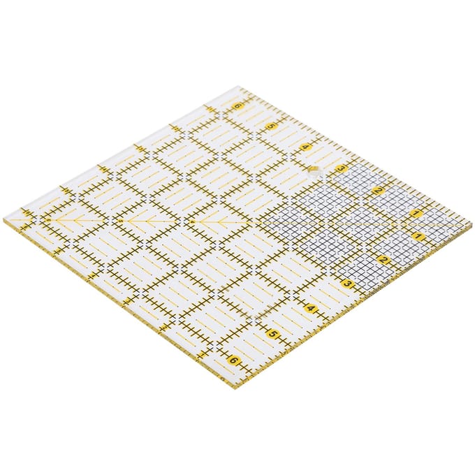 Vierkante Quiltliniaal Handwerk Patchwork Naaigereedschap Plastic Display Linialen 16 X 16cm white
