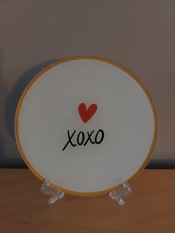 leuk bordje met de tekst : XOXO