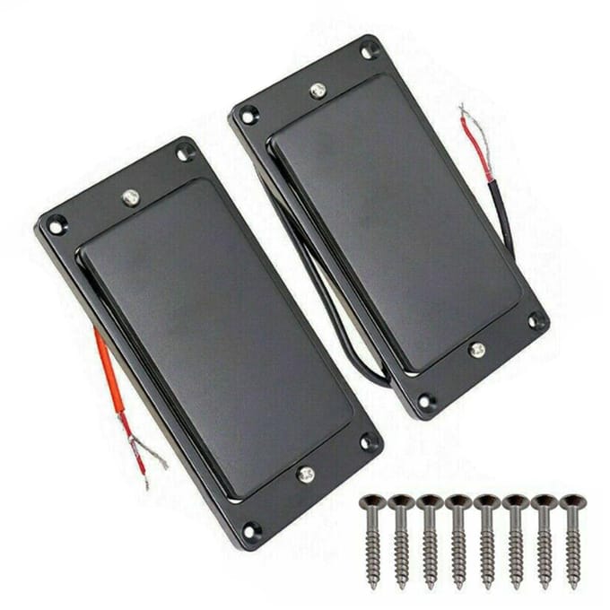 MX0310D 2 Stuks Gitaar Verzegelde Humbucker Pickups Dubbele Spoel Brug & Hals Pickup Set Voor Lp Elektrische zwart