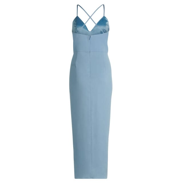 Cocktailjurk van satijn met wikkel-look