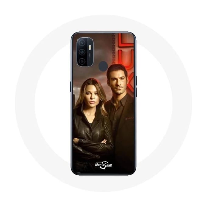 Oppo A53 hoesje Chloe Decker en Lucifer Morningstar