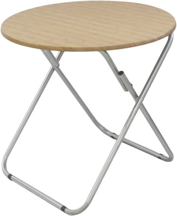Concorde Bijzettafel - MDF hout - metaal - inklapbaar - D69 x H96 cm