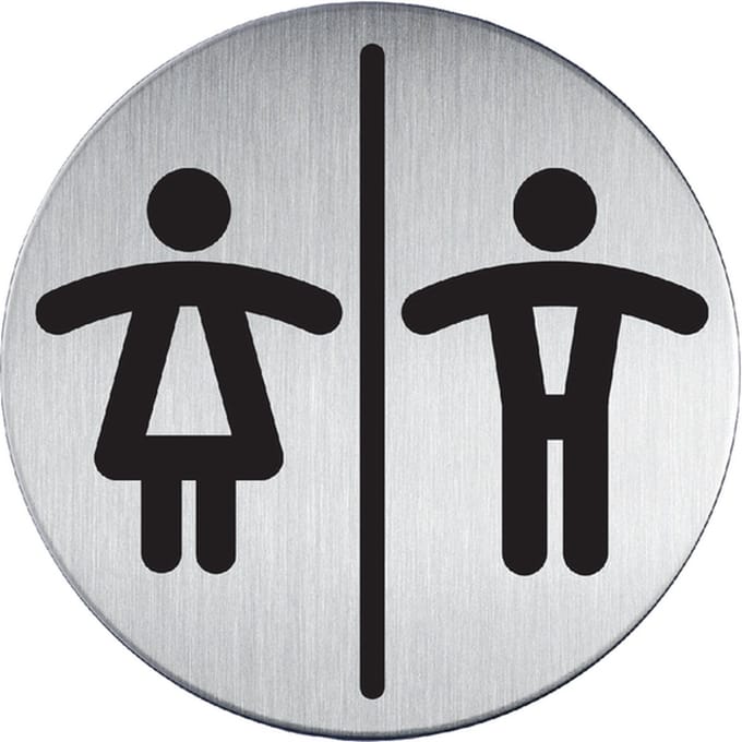 Infobord pictogram durable toileten d h rond 83mm | 5 stuks