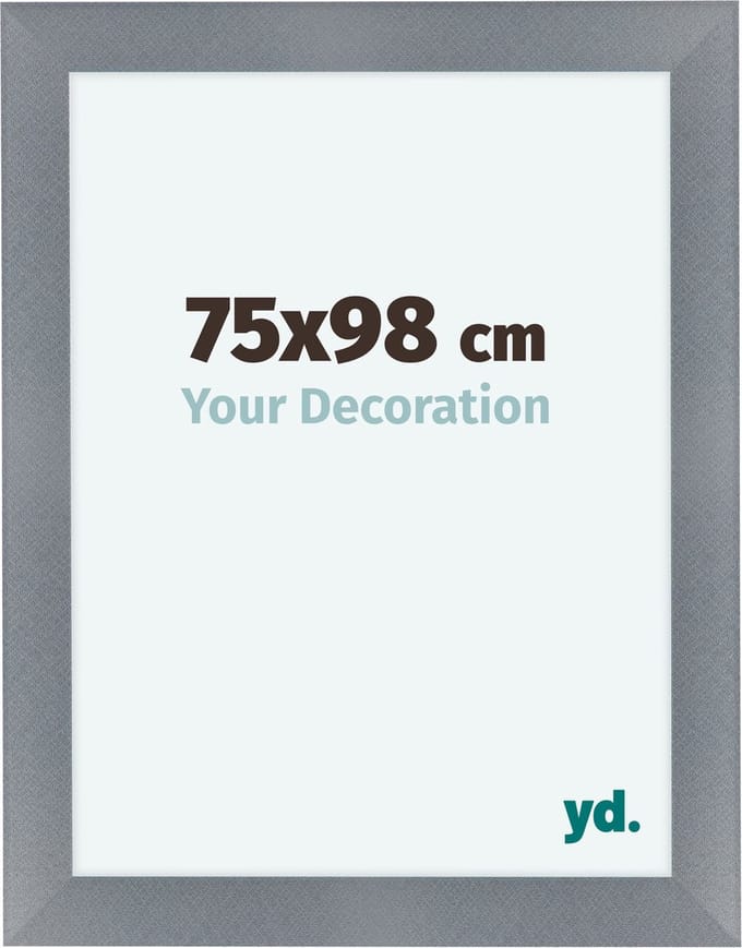 Your Decoration - Fotolijst 75x98 cm - MDF - Aluminium Geborsteld - Como
