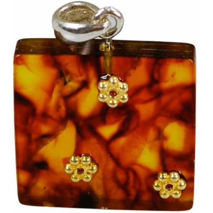 Pendentif ambre cognac - Bijoux en ambre de la Baltique brown