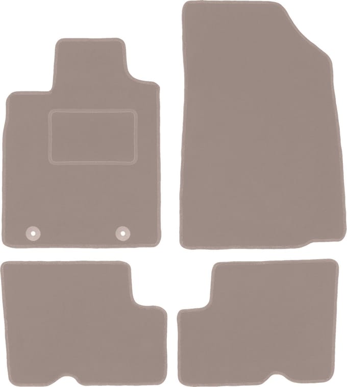 Beige veloursmatten voor: Dacia Sandero II hatchback, Stepway (2013-2019)