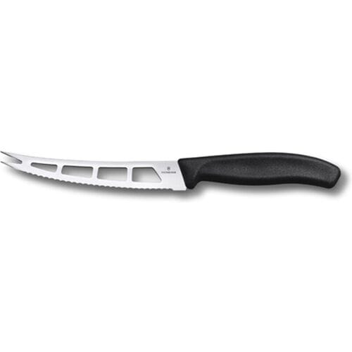 Victorinox Swiss Classic Series Getande Boterkaasmes - 13 cm, zwart