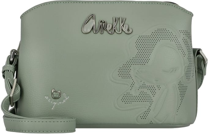 Anekke Schoudertas Alma Original 3 Compartment Crossbody Bag Multicolor Kaki