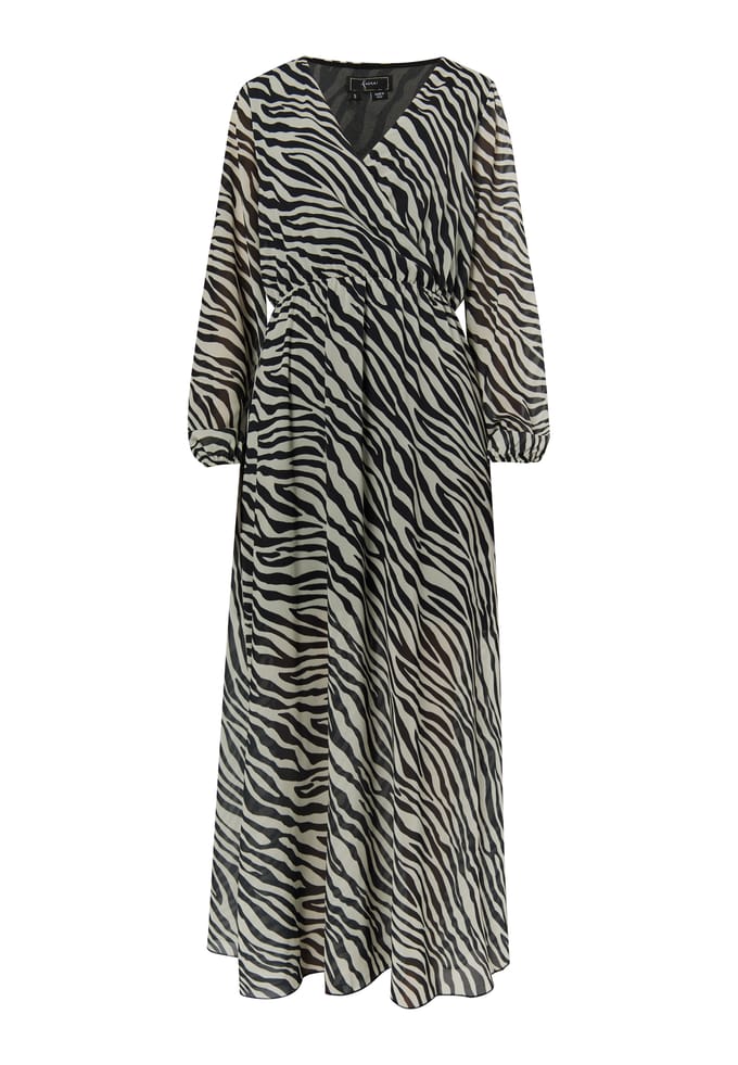 Faina Jurkje met zebraprint Dames wit zwart