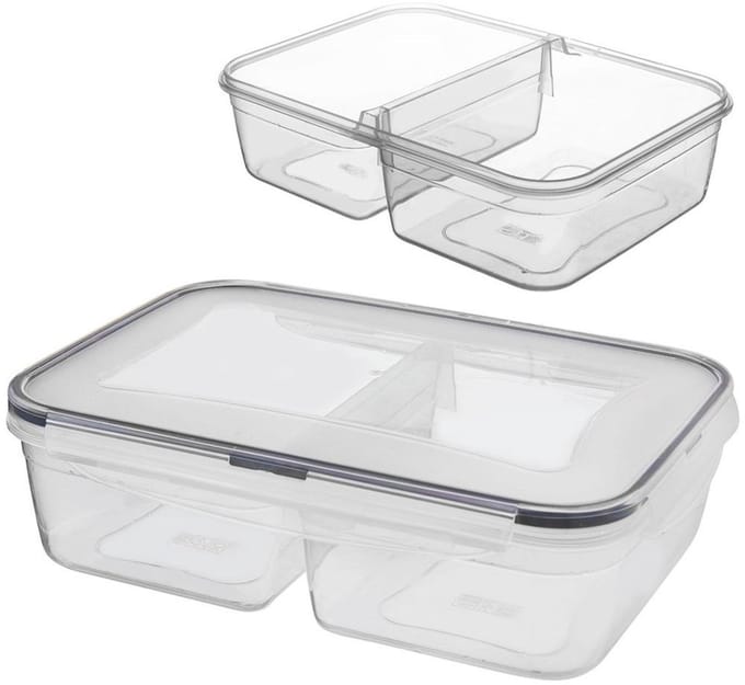 Orion - Verdeelbare Voedselcontainer - 2L - Dubbele Compartimenten - BPA-vrij