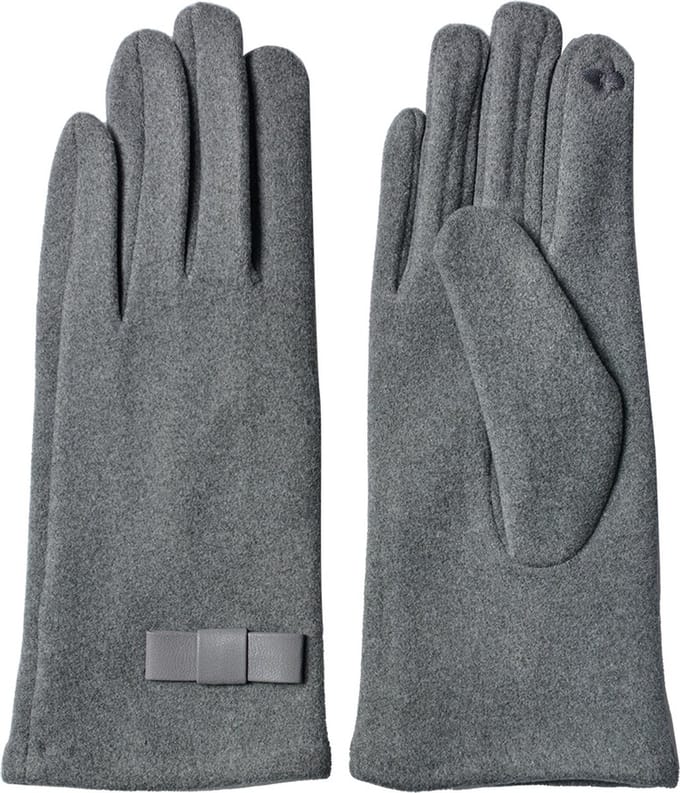 Juleeze Handschoenen Winter 8x24 cm Grijs Katoen