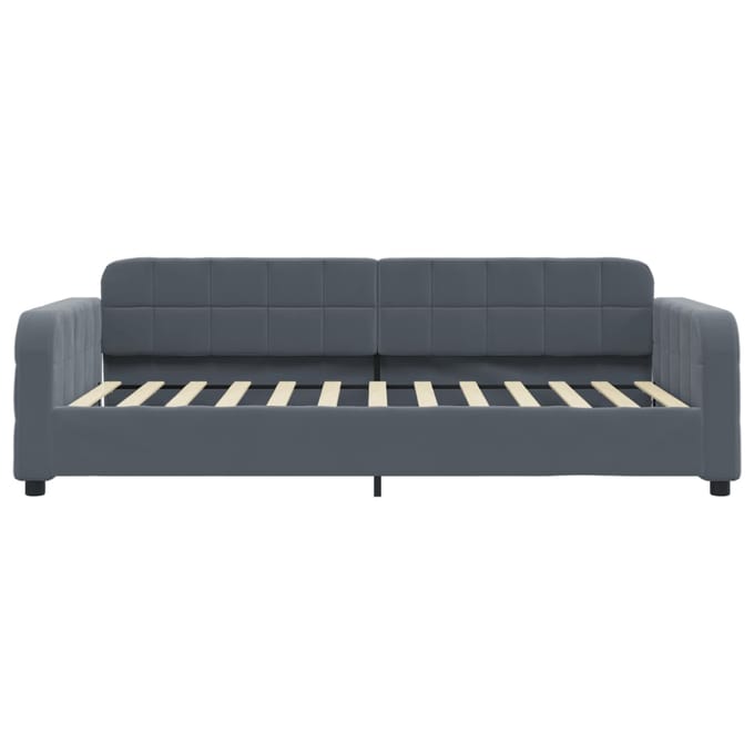 vidaXL - Slaapbank - 100x200 - cm - fluweel - donkergrijs