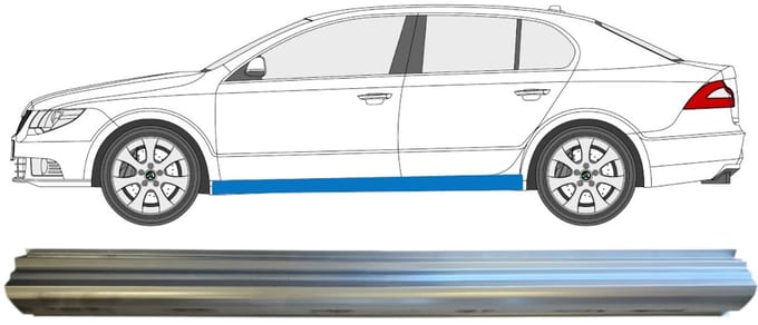 Reparatie dorpel voor Skoda Superb 2008-2015 / Links
