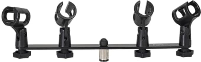 Microfoonstandaard voor 4 microfoons - Ideaal voor podcast, studio en podium