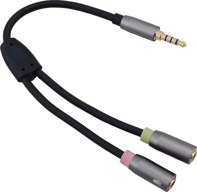 Adapterkabel, Klinke 3,5mm Stecker/2x Klinke 3,5mm Buchse,PREMIUM, schwarz
