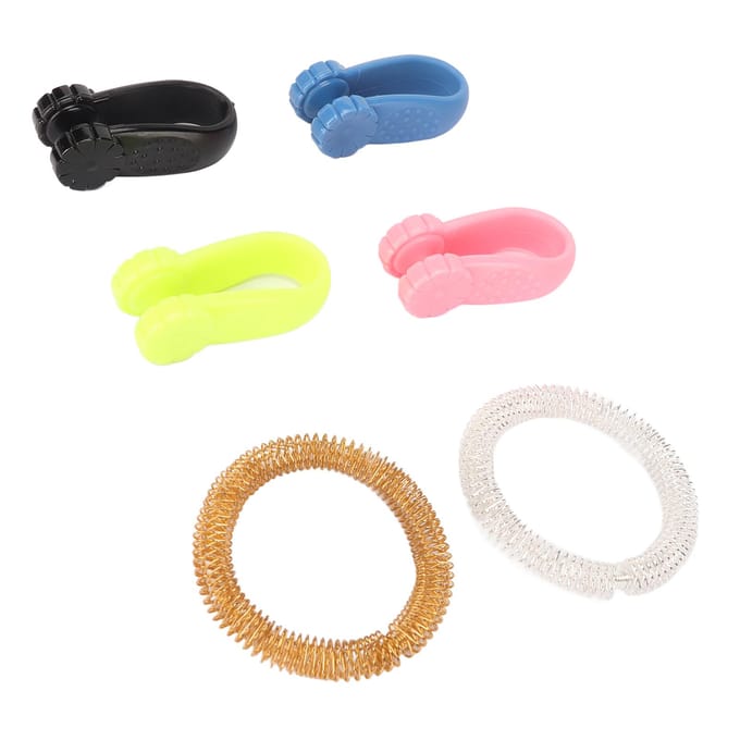 Acupressuurpuntclip Draagbaar Bloemvorm ABS Handdrukpuntclip voor Hoofdpijn pink