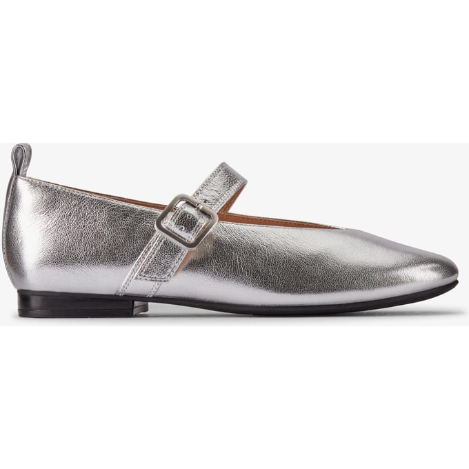 Fawna Bar Zilveren Leren Schoenen