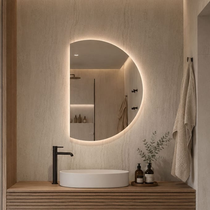 Milton & Oldbrook Wandspiegel met Verlichting 60 x 90 cm Osuna