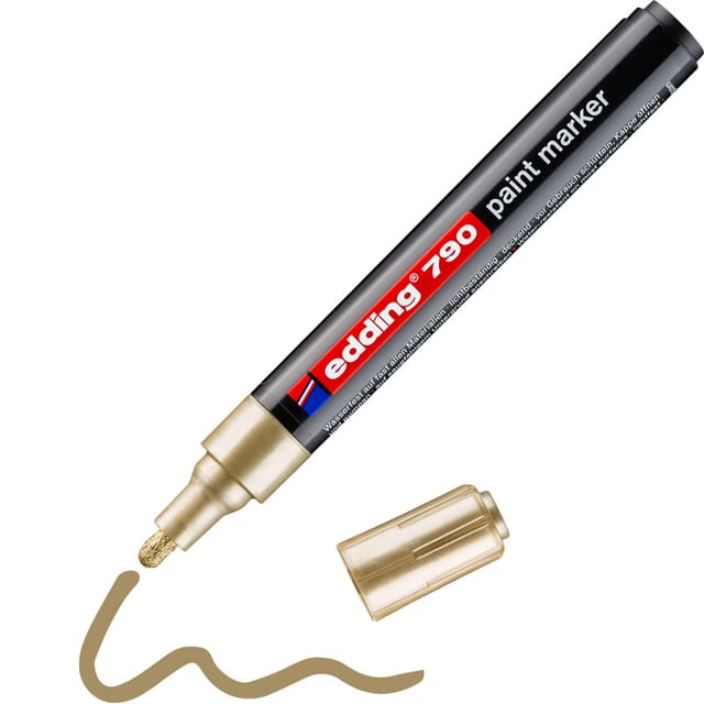 Paintmarker edding 790 op alcoholbasis 2-3mm goud