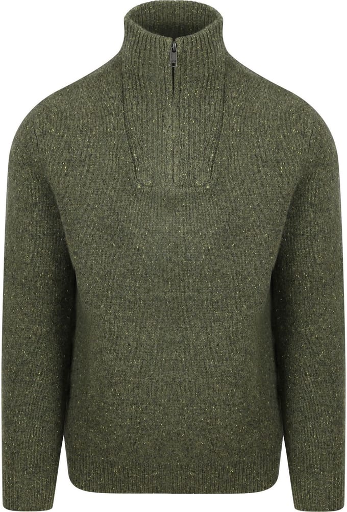 McGregor Half Zip Trui Lamswol Blend Olive - Maat XL - Heren - Pullovers