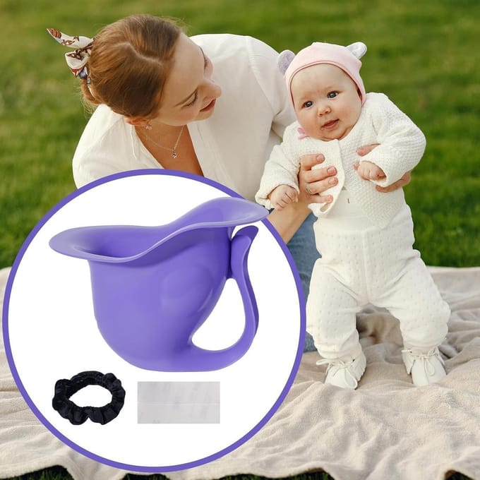 Kinderpotje - Toilettrainer - Zindelijkheidstraining - Vormgeving vis - Compact en draagbaar - Lila