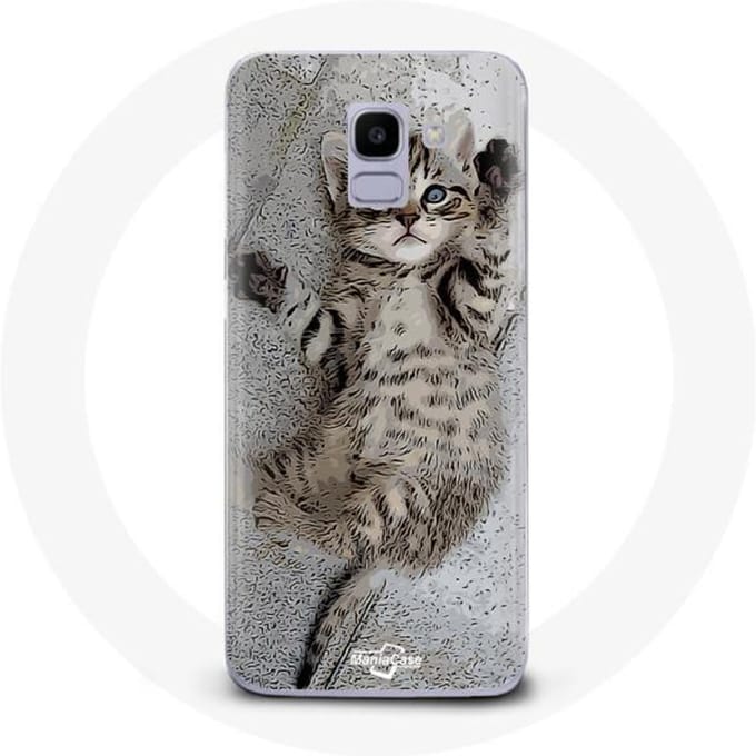 Coque pour Samsung Galaxy A8 2018 Chaton Bengal mignon