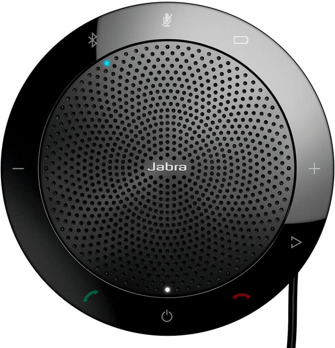 Jabra Speak 510 MS – Draagbare Speakerphone – Bluetooth & USB – Conferentiespeaker met Microfoon – Geschikt voor Microsoft Teams – Zwart