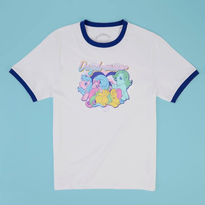 My Little Pony Daydreamer Unisex Ringer T-Shirt - White/Navy - L - Wit