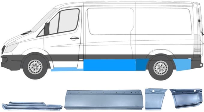Reparatiepaneel set voor Mercedes Sprinter 2006-2018 / Links
