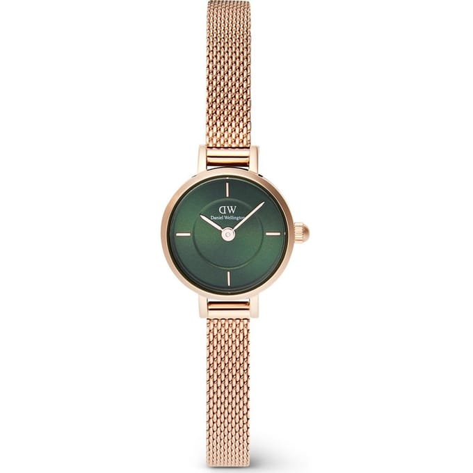 Daniel Wellington DW Watch Petite Mini Emerald Melrose 19mm Rose Gold