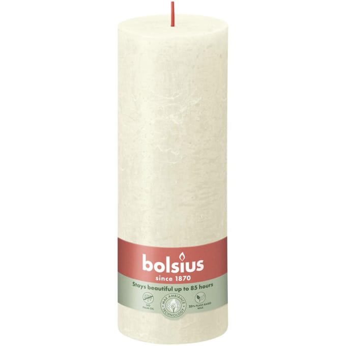 Bolsius Stompkaars Rustiek soft parel 190x68 mm