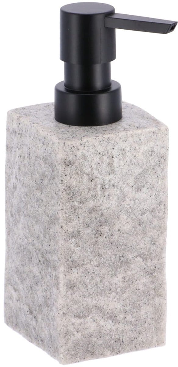 Tendance Zeeppompje/dispenser Ruby - licht grijs - kunststeen - 18 cm - 260 ml