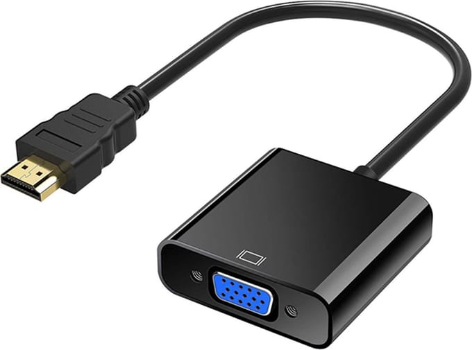 HDMI Naar Vga Adapter - Hdmi Verloop - PC Laptop Naar Vga Scherm Of Projector - 20cm
