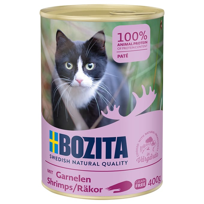 Bozita Cat - Patéblik 6x400g - met garnalen